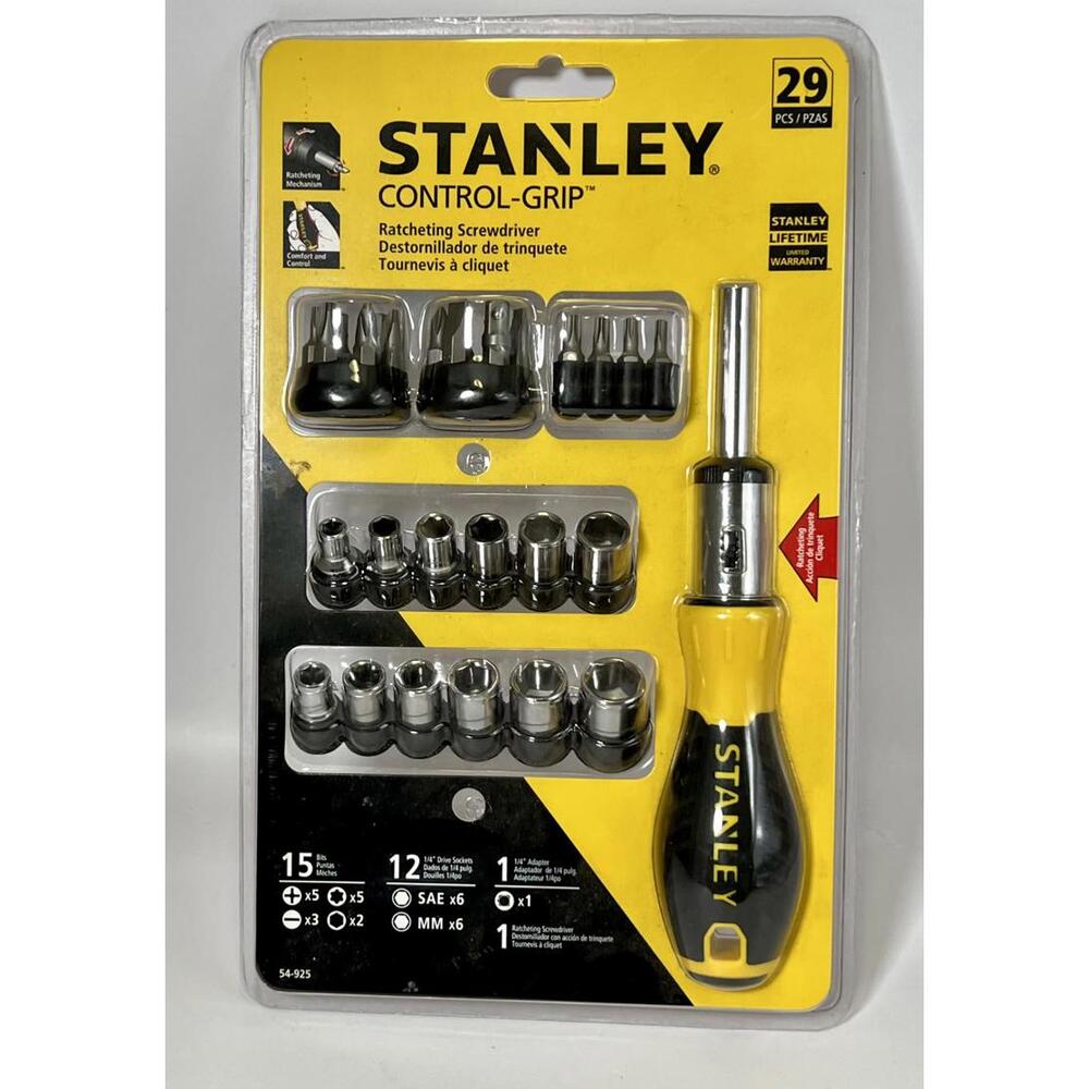 Stanley 29pc Control-Grip Ratcheting Screwdriver Set #54-925